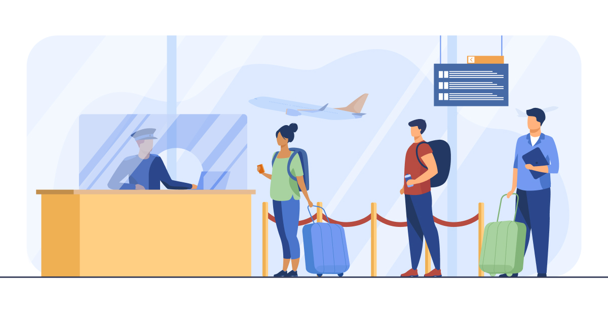 Check-In Counter of An Airline - A Blog Banner for the Future of Customer Segmentation