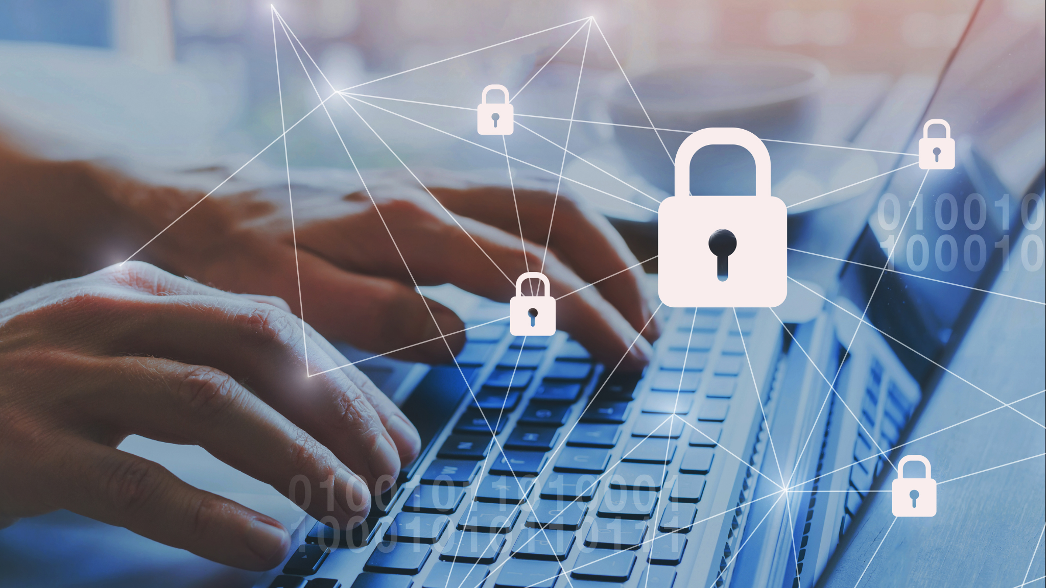Visual guide on data protection strategies against cyberattacks, featuring tips like encryption and secure networks.